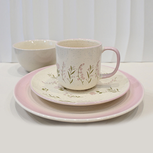 Set di 12 Piatti e Ciotole in Gres, Stoviglie con Smalto Reattivo Bicolore - Set da Pranzo in Gres Resistente ai Graffi - Product Image 3