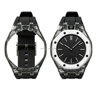 Neuerscheinung auf Lager: Transparentes Uhrengehäuse mit Gummiarmband, Kompatibel mit S-watch X AP Royal Pop Taschenuhr