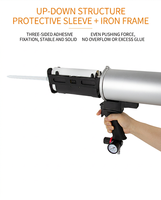 Pistolet pneumatique universel 400 ml pour mastic silicone et adhésifs industriels, marque SLC, garantie 6 mois, haute performance