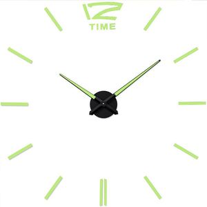 3D Luminous Wall <b>Clock</b> 47 Inch Acrylic DIY Frameless Quartz Watch Wall Sticker <b>Digital</b> <b>Clock</b> for Home Office Decoration - Product Image 6