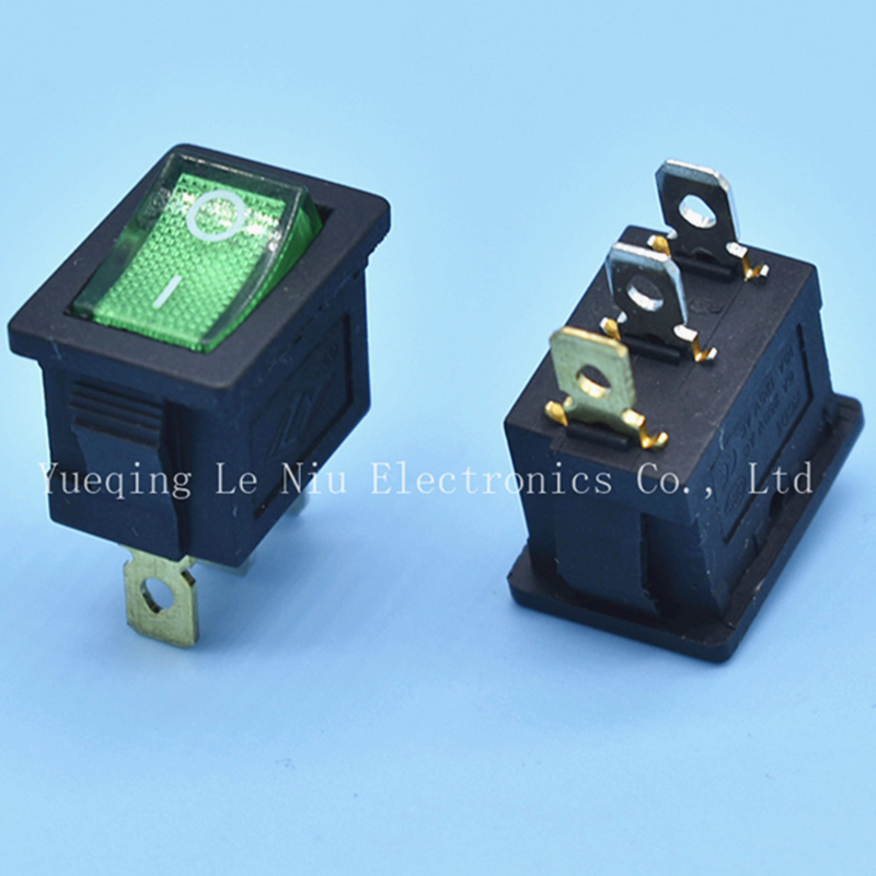 Высококачественный 6 А 10 А 250 В переменного тока 15*21 мм прерыватель синего индикатора переключатель 12 В постоянного тока Leqing