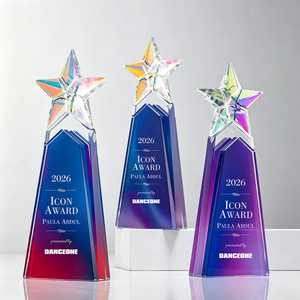 Trophée en cristal Yixin 28 cm avec logo personnalisé pour les enseignants, les champions de ventes, les compétitions, les réunions annuelles, les cadeaux d'affaires - Product Image 2