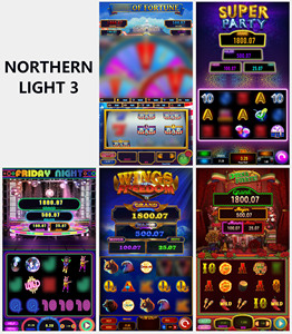 Centro de Juegos QIQU, Vertical Northern Light 3 Preview, Multijuego 5 en 1, Caja de Juegos de Habilidad, Placa Base para PC, Friday Night - Product Image 2