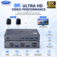 Convertisseur HDMI DP Hardrock 4K 8K avec Hub USB 3.0 en Acier Inoxydable, Plug & Play, Partage Multi-Appareils, Certifié FCC