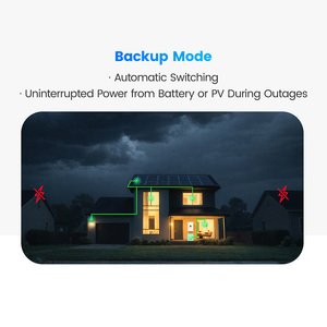 Chargeur solaire hybride ELS10K 51,2V/48V à onde sinusoïdale pure avec MPPT pour usage domestique et commercial, monophasé connecté au réseau - Product Image 1