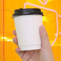 Gobelets en papier kraft jetables personnalisés avec logo imprimé, à paroi simple, 8 oz et 12 oz, recyclables, de qualité alimentaire, avec couvercle, pour café, thé, crème glacée