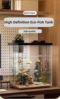 Aquarium miniature en plastique personnalisé, écologique, en acrylique, pour bureau, fournisseur en gros