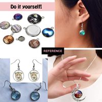 Plateaux de pendentifs en acier inoxydable pour cabochons ronds, supports vierges pour la fabrication de bijoux