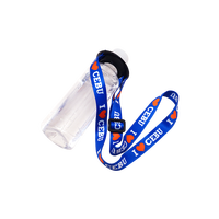 Porte-bouteille en polyester durable et écologique personnalisé avec impression par sublimation et sérigraphie, accessoires de fixation