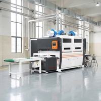 Machine industrielle automatique de peinture de panneaux de bois 2500 mm/min, équipement de revêtement par pulvérisation à grande vitesse à mouvement alternatif