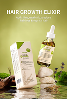 Huile de romarin et de ricin 100% naturelle, marque privée, sérum pour la croissance des cheveux et le soin du cuir chevelu, formule 2-en-1 pour la réparation et le lissage des cheveux, hommes et femmes