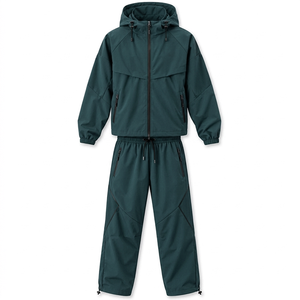 Ensemble coupe-vent personnalisé pour homme, veste et pantalon légers avec impression de logo, tailles XS à 5XL pour les sports de plein air - Product Image 3