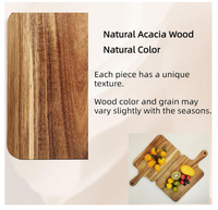 Grande planche à découper en bois durable, planche à découper en bois d'acacia de qualité supérieure avec poignée ergonomique pour une utilisation professionnelle en cuisine