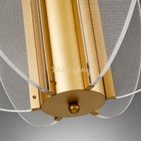 Lampe suspendue en forme d'éventail, structure bronze noir mat, abat-jour en acrylique diffuseur doux, hauteur réglable, lampe LED avec télécommande pour l'éclairage