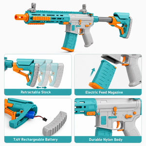 <span class=keywords><strong>Lanceur</strong></span> de billes de gel rechargeable AR15/F4 modulaire avec chargeur électrique pour jeu en extérieur, idéal pour la vente en gros - Product Image 2
