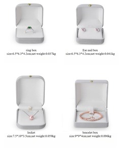 Factory Price Custom LOGO Luxury Jewellery Packaging Box Earring Luxury Microfiber Jewelry Box - Product Image 5