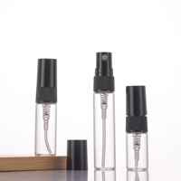 Flacon vaporisateur de parfum rechargeable 2ml 3ml 5ml 10ml, brume fine, atomiseur de voyage, avec pulvérisateur noir ou transparent, personnalisable