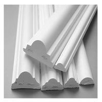 Diskon besar lampu PU putih panel imitasi garis gipsum bentuk garis batas latar belakang dinding langit-langit cetakan garis gipsum dekorasi rumah DIY