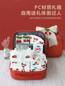 Caja de Regalo Creativa de Algodón para Bebé con Lindas Cerezas, Set de Varias Piezas para Regalos de Primer Mes, 100 Días <span class=keywords><strong>y</strong></span> Primer Cumpleaños para Niñas - Product Image 5