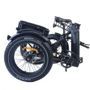 QUEENE/20 Inch NEW Motorized Electric Tricycle With EN15194/ Folding Electric Trike/ 3 Wheel Electric Bike With Pedals