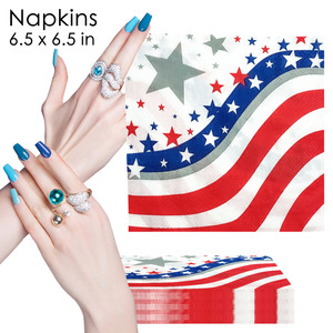 Ngày Quốc Khánh Khăn ăn sao năm cánh sọc đỏ và xanh - Product Image 4