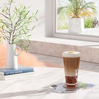 Sous-verres décoratifs en acrylique, sous-verres irréguliers pour bar, sous-verres transparents en forme de nuage pour tasses à café, pour la protection des plans de travail