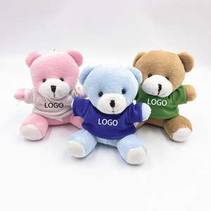 Venta al por mayor personalizado lindo oso de peluche llavero Mini oso de peluche Animal de peluche de juguete con camiseta personalizada - Product Image 4