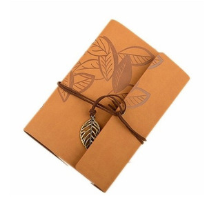 Personalizzato A6 in pelle retrò rilegato Agenda e diario classico cartonato da viaggio taccuino in carta bianca - Product Image 1