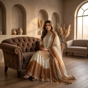 Launching New Designer Party Wear Look Pur Heavy Star Georgette <b>Top</b> Plazzo & Dupatta Set - Product Image 1