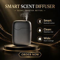 Diffuseur de parfum intelligent sans eau, diffuseur d'arômes connectable, intensité réglable, protection anti-déversement automatique pour la maison et l'hôtel