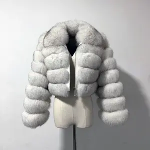 2024 revers épissage manches longues manteau d'hiver femme imitation fourrure de renard veste pour femmes
