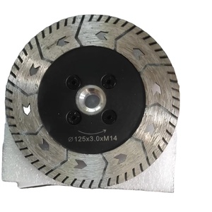 Disco de hoja de corte de diamante de 5 pulgadas con brida M14 5/8 ''-11 para segmentos de aleación de acero de piedra de mármol de granito uso húmedo y seco - Product Image 1