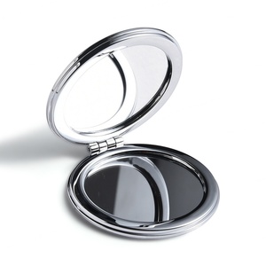 Liquid PU Air Bubble Pouch Glitter Bling Bling Custom Logo Dual <b>Side</b> <b>Small</b> Makeup Mirror Pocket - Product Image 5