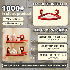 Étagère de rangement <span class=keywords><strong>murale</strong></span> en plastique transparent UFORU avec design pomme, organisateur de toilettes et rangement mural - Product Image 2