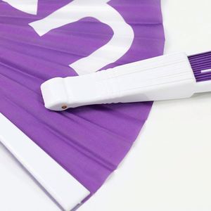 Éventails promotionnels personnalisés ronds portables en plastique PP avec votre propre logo - Product Image 3