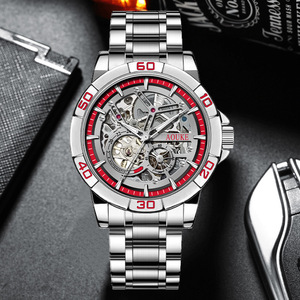 Reloj Mecánico Automático para Hombre, Multifuncional, Resistente al Agua 3BAR, Deportivo, con Correa de Caucho, Acero Inoxidable y Cristal de <span class=keywords><strong>Zafiro</strong></span> - Product Image 3
