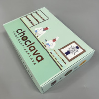 Boîte à gâteau carrée blanche personnalisée carte imprimée revêtement simple face pour anniversaire pour vêtements chaussettes Ms-gâteau personnalisation en carton