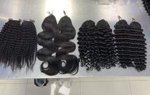 Nouveau <span class=keywords><strong>Produit</strong></span> Extensions <span class=keywords><strong>Cheveux</strong></span> Humains Type Crochet Qualité Supérieure <span class=keywords><strong>Afro</strong></span> Kinky Curly Pixie Curly Pré-Bouclé Tendance - Product Image 3