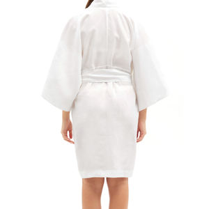Vente chaude couleur unie mince robe du matin Plus Long Kimono Sexy peignoir jupe de couchage - Product Image 2