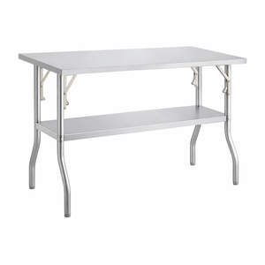 Industrial Folding Heavy Duty Stable Frame <strong>Stainless</strong> <strong>Steel</strong> Work <strong>Table</strong> with Reinforced Legs - Product Image 2