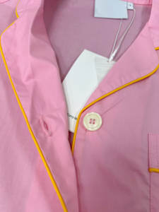 YUNCHI 5501 personalizzabile Logo di alta qualità in puro cotone con collo a v pigiama Casual per la casa tessuto traspirante - Product Image 3