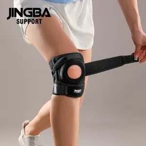 JINGBA OEM/ODM Service Coolfit Quick-drying Stabilizer Sports Knee Support Pad Brace Patella Knee Pads Hole Knee Protect Bandage