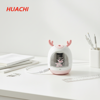 Taille-crayon électrique à piles en plastique pour enfants en forme de dessin animé HUACHI