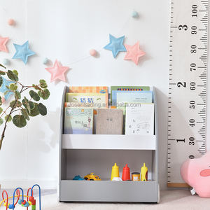Meubles pour enfants, bibliothèque en bois avec roulettes pour un déplacement facile, pour l'étude des enfants - Product Image 2