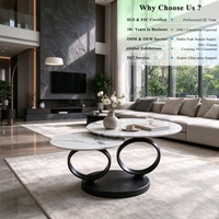 OKAY Couchtisch mit Mehrschichtiger Tischplatte und Stabilem Gestell, Luxuriöser Villen-Bestseller, Dekorativer Nordischer Café-Stil, Moderne Ineinander Stellbare Couchtische