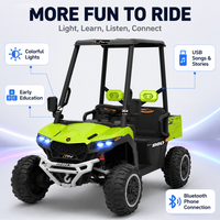 Nouvelle Voiture Électrique Tout-Terrain UTV 2026 pour Enfants, 12V, Double Moteur 550, avec Lumières LED, Benne de Chargement et Amortisseurs – Véhicule Jouet