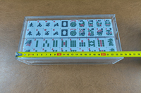 Boîte de rangement de luxe en acrylique transparent pour tuiles de Mahjong, capacité 160 tuiles américaines, 24,2x13,5x7,5cm, haute durabilité, divertissement familial