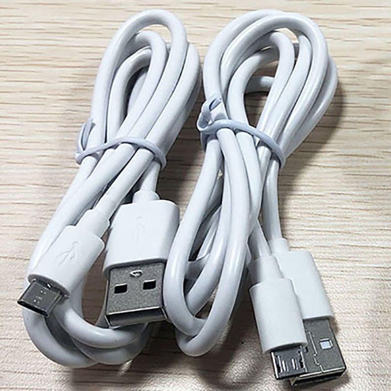 Câble micro USB blanc de 1 mètre avec sac