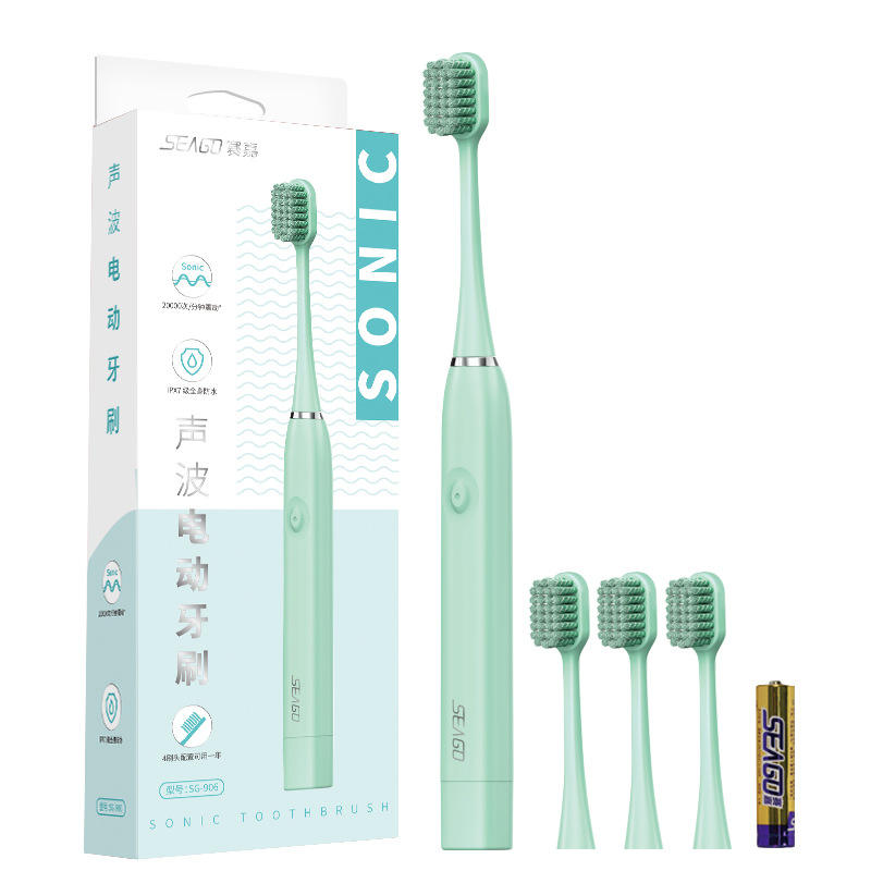 SG-920 สีน้ำเงิน [ตัวเครื่อง, หัวแปรง 8 หัว, แบตเตอรี่ AAA 1 ก้อน]