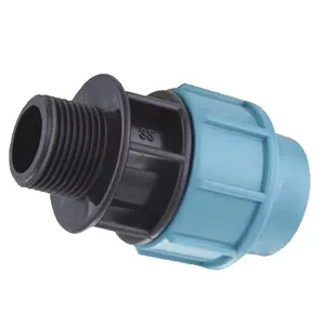 Hohe Qualität Wasser Rohr Kompression Armaturen PP Kompression Armaturen für Bewässerung HDPE Männlichen Gewinde Adapter pp kupplung